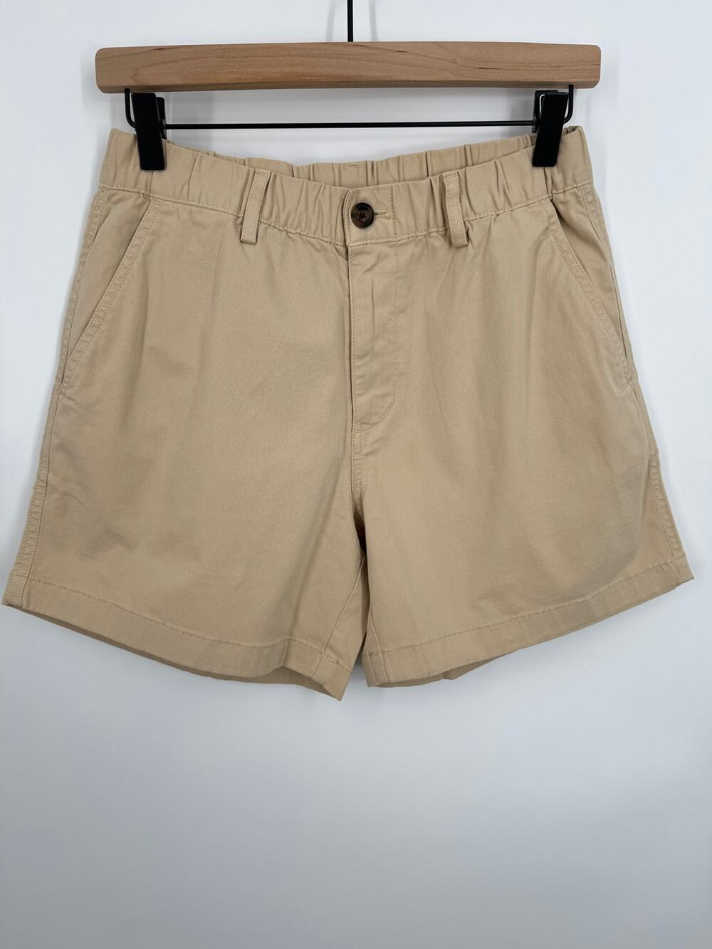 Bearbottom shorts men's M 5.5" chino stretch elastic waist sand dunes khaki NEW